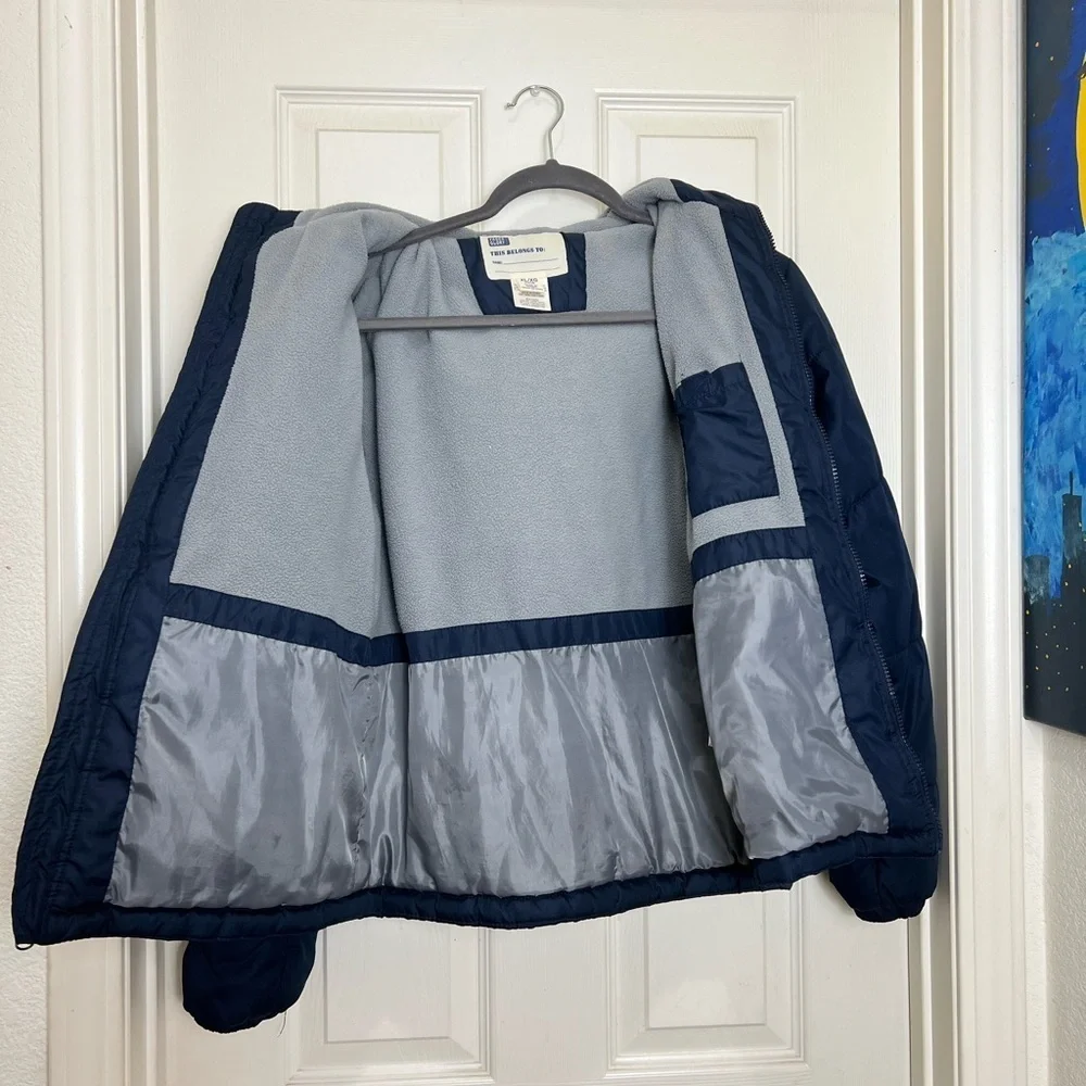 Kids puffer hooded jacket size XL 14/16